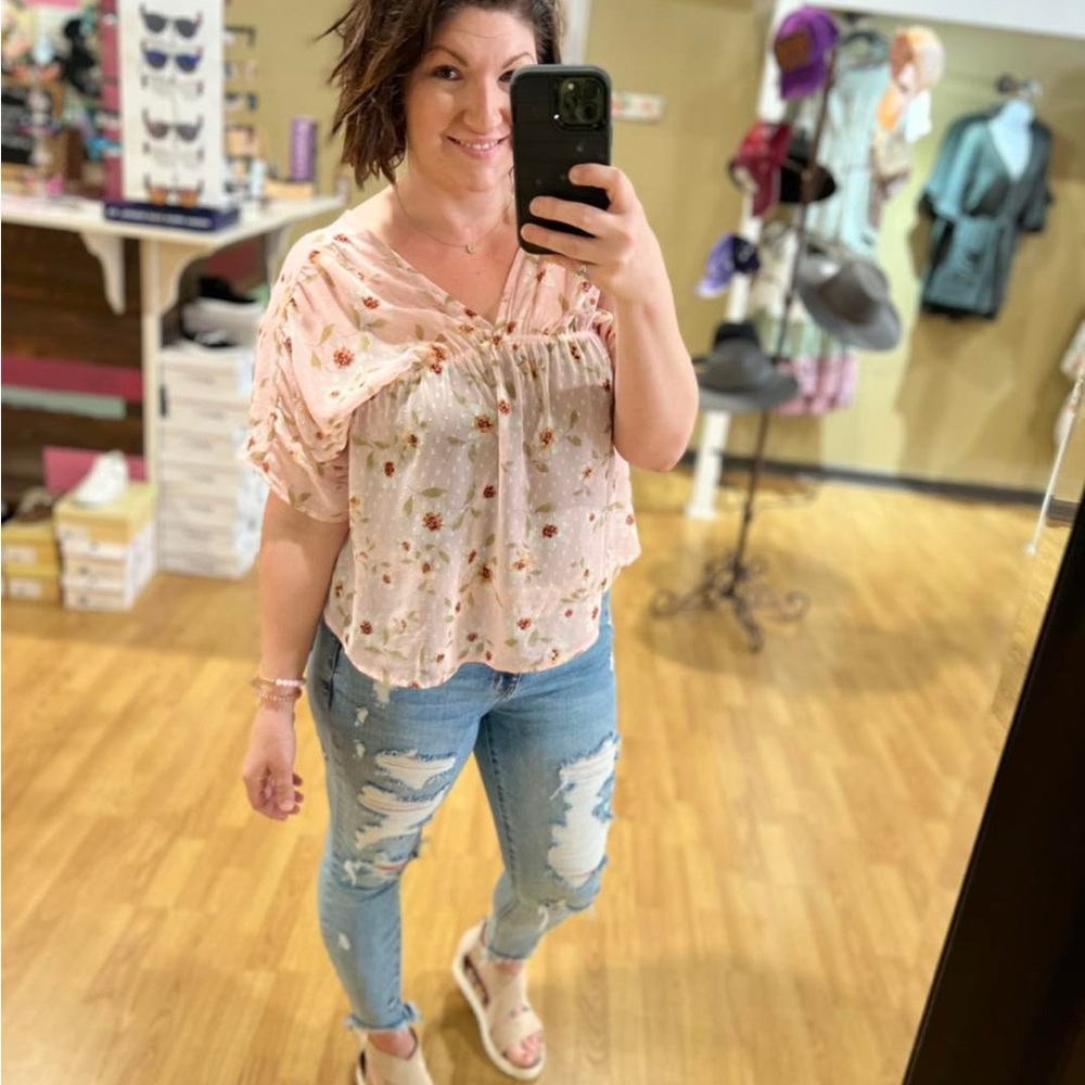 Oddi Sheer Floral Top